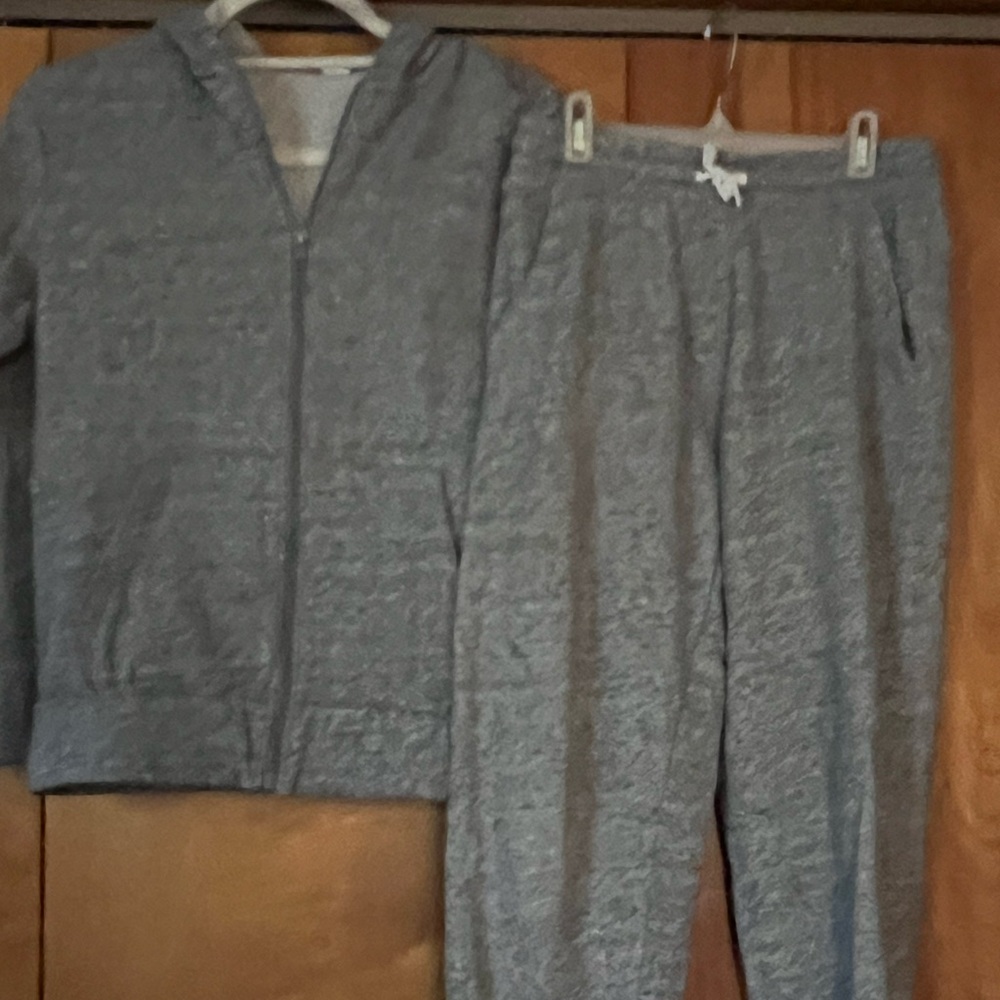 Gray Hoodie and Sweatpants Set